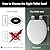 Elongated Toilet Seat Angol Shiold Quiet-Close Molded Wood Toilet Seat with Non-Slip Adjustable Hinges, Anti-Pinch Bumpers, Easy Install & Clean?White, Elongated 18.5''?
