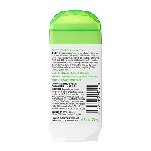 Crystal Invisible Solid Deodorant Absorbs Wetness , Vanilla Jasmine, 2.5 Ounce (2659) #TOP3