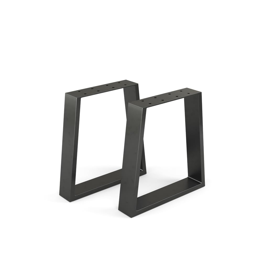 Vicco Tischbeine, Tischfüsse, Schwarz, 40x42 cm, Trapezform
