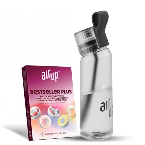 air up water bottle with 5 scent pods (22 oz) – white