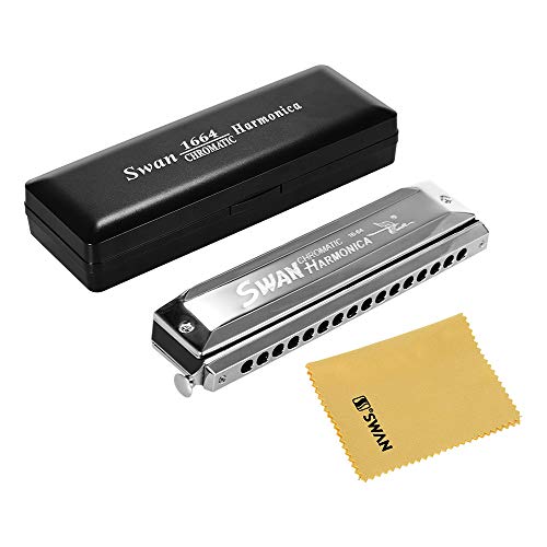 SHUIYUE SW-1664 16 Trous Harmonica chromatique C clé 64 Tons Orgue à Bouche avec étui de Rangement et Chiffon de… - Les Beatles, Paul McCartney, John Lennon, RIngo Starr, George Harrison SHUIYUE SW-1664 16 Trous Harmonica chromatique C clé 64 Tons Orgue à Bouche avec étui de Rangement et Chiffon de… – Image 7