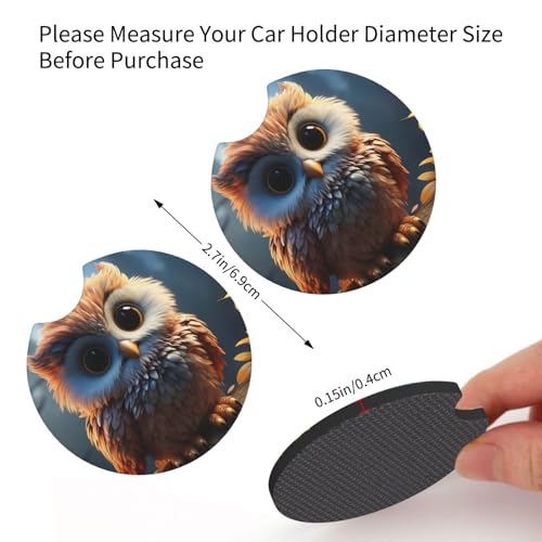Portavasos de auto 2 piezas neopreno resistente al agua miniatura 2