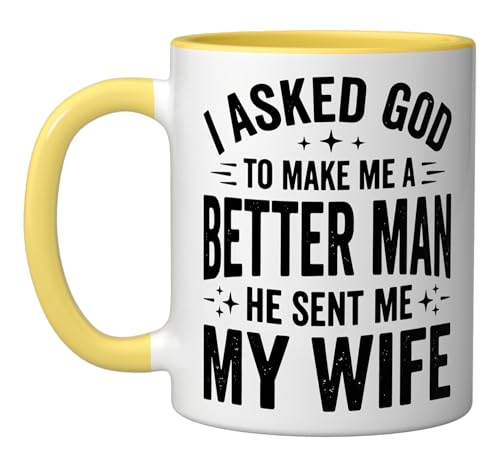 Taza de Cerámica 11 onzas Amarillo/Blanco