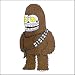 Star Wars Chewy / Chewbacca Calavera Die Cut Clear Vinyl Sticker Sugar Skull - Day of the Dead - Weather Proof Decal