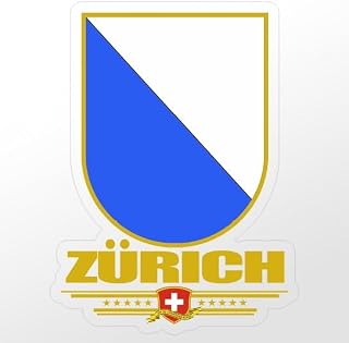 CafePress Zurich (Flag 10) Small Die Cut Sticker, 3"x4" Clear