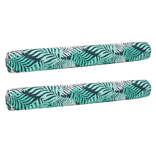 Aqua Oversized Inflatable Pool Noodle – 2 Pack – Soft Mesh Jumbo Noodle Pool Float – Teal/White Fern