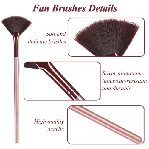 15Pcs Facial Brushes Fan Mask Brushes, Soft Facial Applicator Brushes Tools Mask Acid Applicator Brush For Peel Glycolic Mask Makeup（5 Styles) #TOP6
