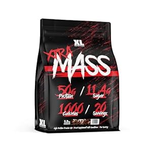 XL Nutrition Xtra Mass 5.2kg | Premium Mass Gainer | 50 Grams of Protein | 1000 Calories | Added Creatine Monohydrate, BCAA and Glutamine | 20 Servings (Chocolate)