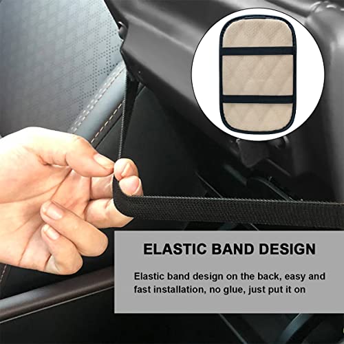 Blau Grun Auto Center Console Cushion Pad, Universal Waterproof Armrest Box Protection Pad/Cover Fit For Cars, Vehicles, Suvs, Comfort, Car Interior Accessories For Men Women (Brown/Beige) #TOP3