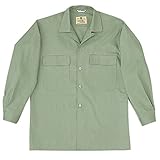 [ミドリ安全] 作業服 長袖 シャツ 綿100％ 男女兼用 MS206 上 アースグリーン 5L