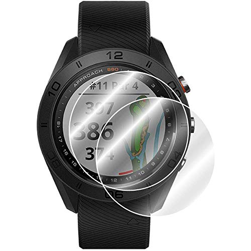 Garmin-Approach-S60-Golf-Watch-Black-with-Black-Band-010-01702-00-Deco-Essentials-Approach-S60-Screen-Protector-2-Pack
