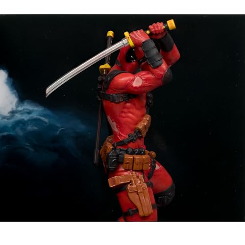 McFarlane Marvel Deadpool 1:10th Scale Collectible with Scene (Deadpool #1) Toys, Multicolor, 7.21 tum, 7.5 tum, 5.65 tum - Image 3
