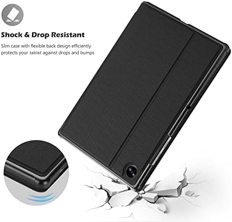 ProCase for Galaxy Tab A8 10.5" 2021 Case SM-X200 SM-X205 SM-X207, Shockproof Lightweight Slim Protective Book Case Folio Cover -Black