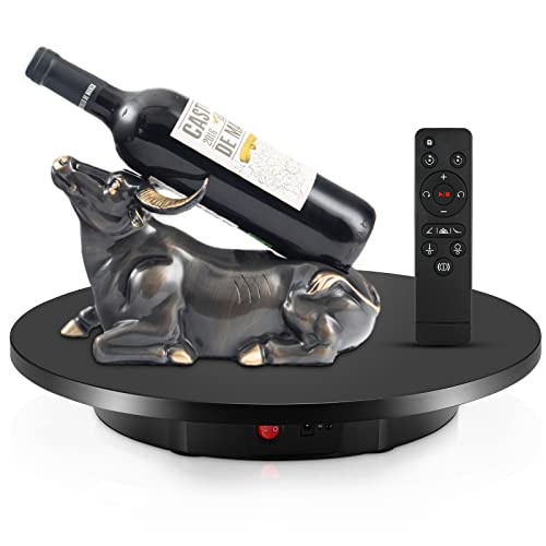 Aomdom Piatto Girevole Elettrico con Batteria Ricaricabile, 100KG 42CM Base Girevole Elettrica a 360 Gradi, Espositore Girevole Elettric con Velocità Regolabile per Esposizione Prodotti