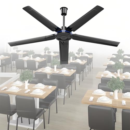 Ventilador De Techo para Interior Y Exterior, Silencioso, Ventilador Industrial, De 3 Velocidades Y 5 Aspas, Ideal para Patio, Dormitorio, Sala De Estar Y Garaje.