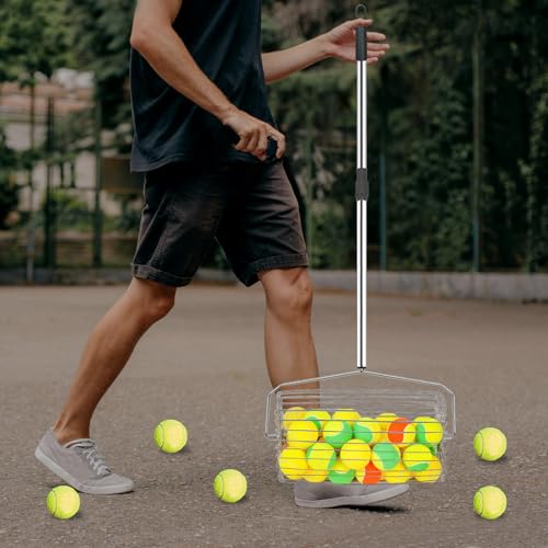 Voodans Portable Tennis Ball Picker Upper, Retractable Stainless Steel Collector Multifunction Retriever for Tennis Ball Pick Up, No Bending Needed by Voodans - Image 2
