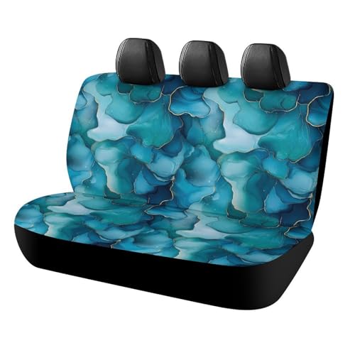 Housses de siège arrière pour camions en tissu élastique imprimé marbré océan