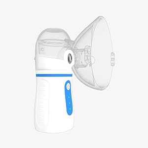 Draagbare inhalator handheld luchtbevochtiger Cool Mist Stoomverstuiver Mini Mesh Verstuiver Machine Vorken & Volwassenen Thuis Reizen Gebruik (Blauw)