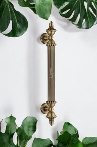 Image of Arena 24 Inches Antique Brass Door Handle for Main Door | Big Size Push Pull Handle | Main Door Handle for Home, Office & Furniture | Handle Without Lock | Zinc Alloy Door Lock Handle (Pack of 1)