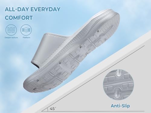NORTHYARD Slippers for Women and Men Non Slip Quick Drying Shower Bathroom Pillow Slide Sandals Summer Comfort Beach Shoes4