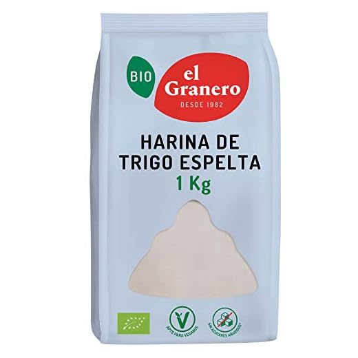 El Granero Integral - Harina de Trigo Espelta BIO - 1 KG - Rica en Fibra y Nutrientes - Mejora la Digestión - Harina de Bajo Índice Glucémico - Apta para Veganos