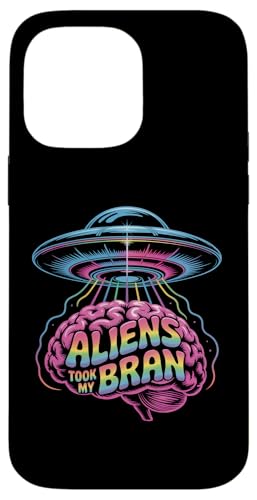 Aliens Took My Brain UFO �U�� ���C���{�[�A�[�g���[�N �X�}�z�P�[�X iPhone 14 Pro Max �p