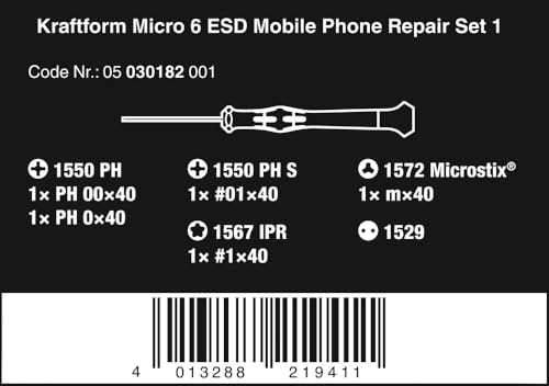 Wera, Kraftform Micro 6 Esd Mobile Phone Repair Set 1 - 2