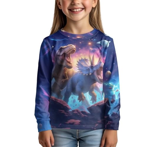 Image of Uourmeti Long Sleeve Tops for Boys Graphic T Shirts Teen Girls Active Pullover Tees