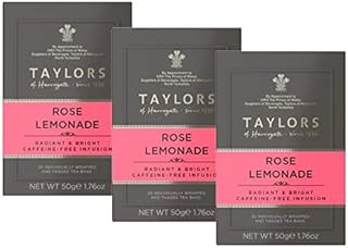 Taylors of Harrogate Rose Lemonade Tea 3 x 20 Individually Wrapped & Tagged Tea Bags