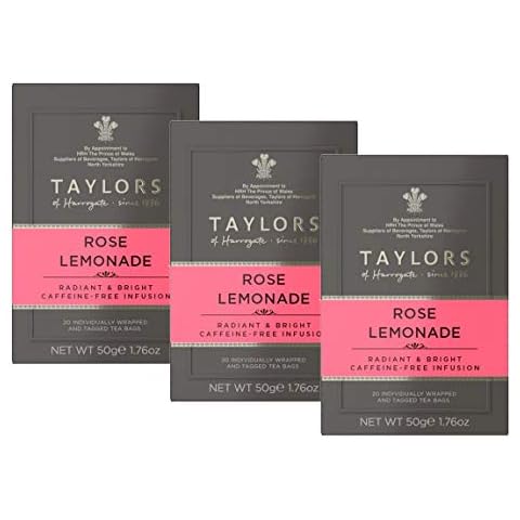 Taylors of Harrogate Rose Lemonade Tea 3 x 20 Individually Wrapped & Tagged Tea Bags Cover