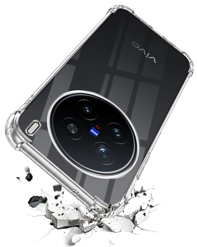 Image of Jkobi Shockproof Crystal-Clear Back Cover for Vivo X200 Pro 5G (Anti Yellow Case | Drop & Camera Protection | Hard Polycarbonate)