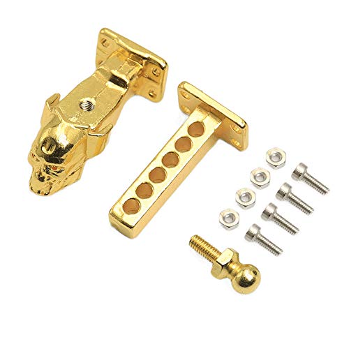 Treehobby Metal Hitch Trailer Hook With Trailer Ball Buckle Link Components Simulation Tow Shackles Compatible With Traxxas Trx4 Axial Scx10 Ii 90046 90047 1/10 Rc Crawler Climbing Car (Golden) #TOP4