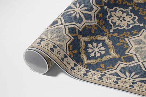 Tapis Extérieur PVC Mosaïque Vintage 150x225 Résistant Décoloration - 6