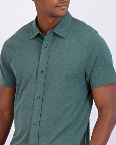 3-Pack: Mens Short Sleeve Button Down Shirt Casual Dress Shirts Men Up Linen Collared Slim Fit Wrinkle Free Work Business Formal Tops Clothes Clothing Outfits Summer Stylish Oxford Cotton - Set 8, M #TOP3