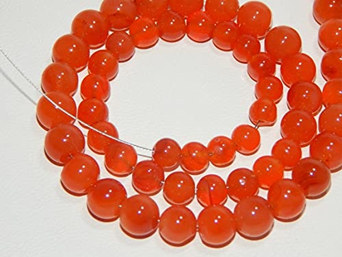 Carnelian Smooth Beads Round Shape perles cornaline 6x8mm rang 14 pouces