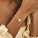 Turandoss Knot Bracelet Gifts for Women - Dainty 14K Gold Plated Small Initial Knot A Letter Bangle Bracelets for Women Jewelry Birthday Gifts for Her