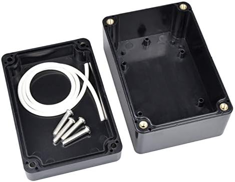 Therlan 2 Pack Black Waterproof Plastic Project Box ABS IP65 Electronic Junction box Enclosure 100 x 68 x 50 mm