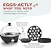 Dash Rapid Egg Cooker - Boiler, Poacher & Steamer - Includes Measuring & Recipe Guide - Dishwasher Safe - BPA Free - Holds 7 Eggs, Black