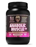 Healthy 'N Fit Anabolic Muscle (Strawberry) 3.5 lb - Natural Muscle Mass and Strength Gainer