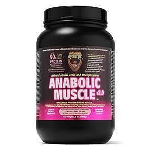Healthy ‘N Fit Anabolic Muscle (Strawberry) 3.5 lb – Natural Muscle Mass and Strength Gainer