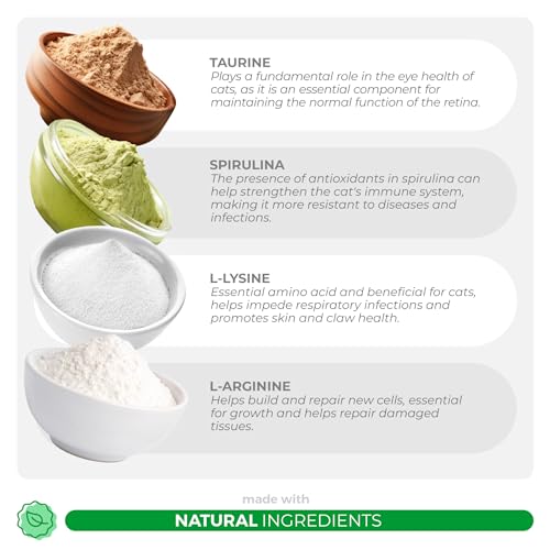 image for Coco and Luna Multivitamin for Cats - 4oz Powder - L-Lysine, Taurine, 