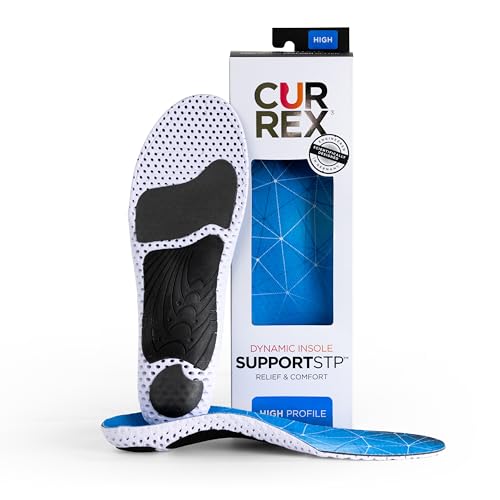CURREX SupportSTP – Arch Support Insole w/Superior Cushioning & Airflow, Heavy Duty Shell for Less Fatigue – Comfort, Athletic, Casual and Work Shoe Inserts, Men & Women – High Arch, Large