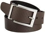 Schwenkbare Wendeschnalle Nike Golf-Gürtel, perforiert, wendbar, schwarz/braun, 40