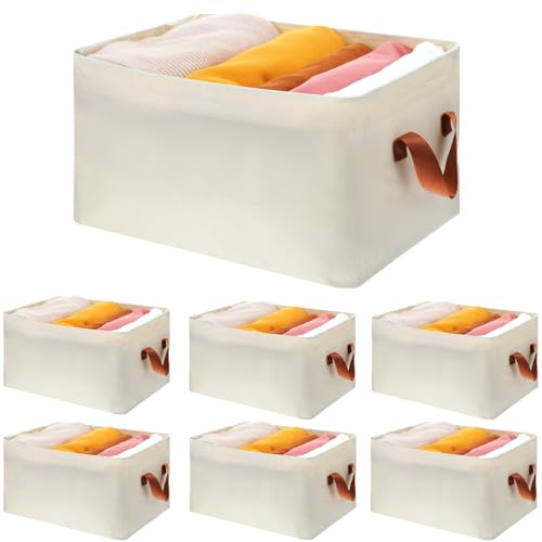 6 Pack 19 L Large Closet Storage Baskets Bins for