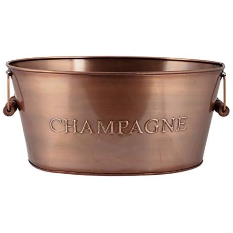 Vintage Copper Champagne Wine Bottle Cooler Tub Cover