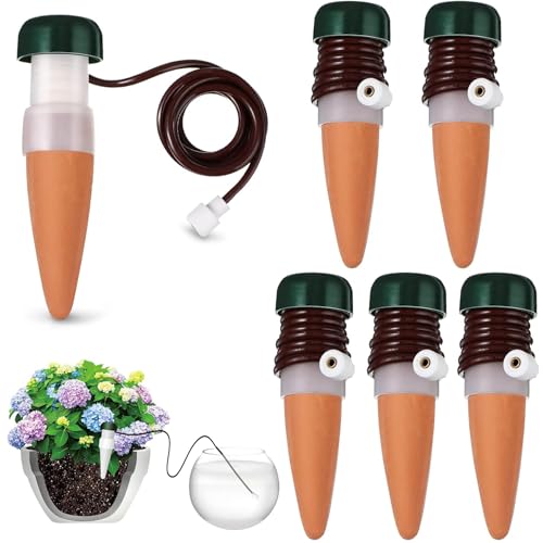 Sunshine smile 5 Stück Wasserspender für Zimmerpflanzen,Bewässerungssystem Balkon,Automatische Bewäâ€¦ – Miniatur