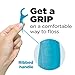 GUM Advanced Care Floss Picks - Dental Flossers for Adults with Vitamin E and Fluoride - Extra Strong Shred-Resistant Dental Floss, Easy Grip Handle, Fresh Mint Flavor, 150 Count