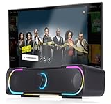 Caixa de som potente soundbar pc notebook computador smart tv usb p2