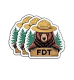 (3 Psc) Resist Bear Fdt Sticker - Not My President Sticker - Fight Fascism - Political Progressive - You Can Prevent Fascist Liars - FTD - Democrat Decal - Decal 3 Inch for Laptop Water Bottles