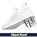 SDolphin Men Running Shoes - Tennis Running Shoes for Gym Workout Athletic Non Slip Sneakers Standing Comfort Fashion White Size 10